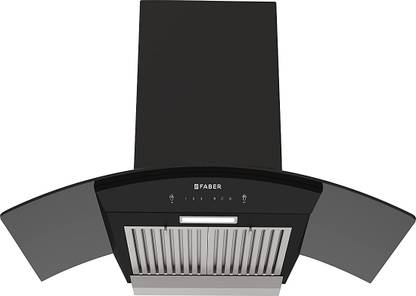FABER HOOD PRIMUS PLUS ENERGY IN HCSC BK 90 Auto Clean Curved Glass 90 cm| Touch & Gesture Control| Autoclean| Filterless|Powerful suction| Low Noise Wall Mounted Black 1500 CMH Chimney