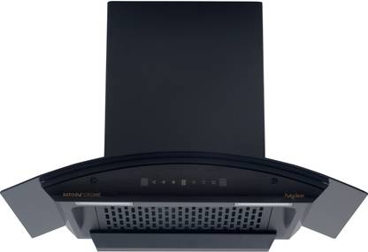 Kutchina CROME 75 Auto Clean Wall Mounted Black 1350 CMH Chimney