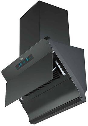 Hindware FLORENCE 75CM 1550CMH;9 SPEED ENERGY EFFICENT BLDC MOTOR AND MOTION SENSOR Auto Clean Wall Mounted BLACK 1550 CMH Chimney