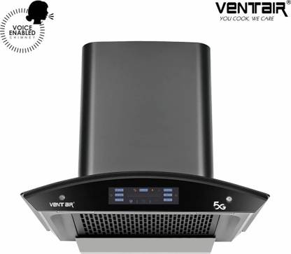 Ventair India 5G 60 Voice Enabled Smart Auto Clean Wall Mounted Black 1200 CMH Chimney
