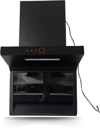 eDUST 60 cm Black Kitchen Chimney - Motion Sensor & Touch Panel Auto Clean Wall Mounted Black 60 CMH Chimney