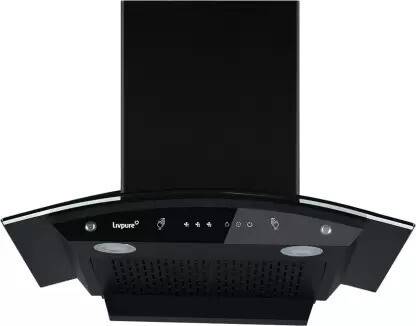 LIVPURE SWIRL-90 Auto Clean Wall Mounted Black 1400 CMH Chimney