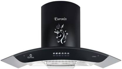 euronix EXOSMO Auto Clean Wall Mounted BLACK 1800 CMH Chimney