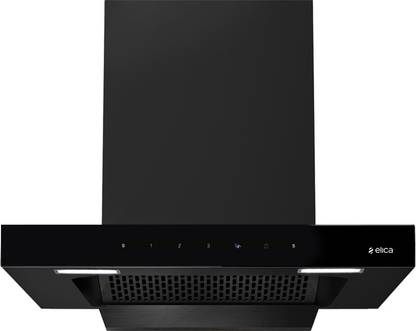 Elica FL 750 SPT HAC MS NERO Auto Clean T-Shape 75 CM | 5 Years Motor Warranty|Heat Autoclean| Gesture Control| Filterless|Powerful Suction | Low Noise Wall Mounted Black 1350 CMH Chimney