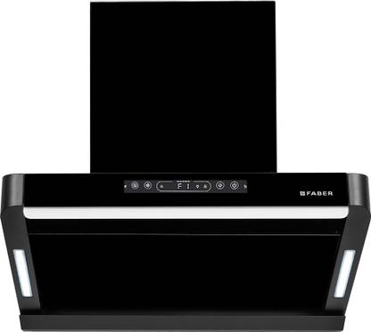 FABER HOOD PINNACLE FL HC BK 75 Auto Clean Wall Mounted Black 1500 CMH Chimney