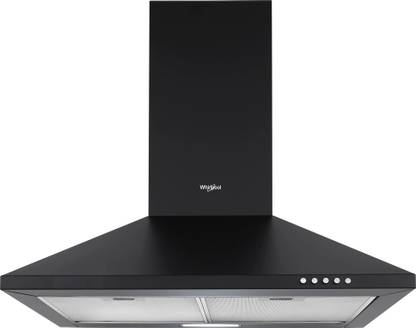 Whirlpool CLASSIC PLUS CF 60 BK HOOD 5 Years Motor Warranty| 3 Layer Mesh Filter|Powerful Suction |Low Noise | LED Lamp | Push Button Control Wall Mounted Wall Mounted Black 900 CMH Chimney