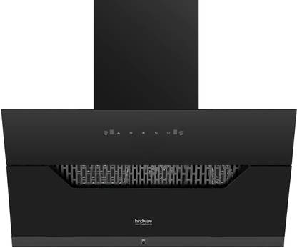 Hindware Olenna 90 cm Autoclean 1200m3/hr Slant Angular Motion Sensor Auto Clean Wall Mounted Black 1200 CMH Chimney