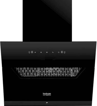 Hindware Smart Appliances Smart Appliances Olenna 60 cm Kitchen Chimney 1200 m3/hr Auto Clean Wall Mounted Black 1200 CMH Chimney