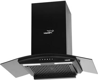 V-Guard C10 Auto Clean 60cm | Push Button Control | Powerful Suction Wall Mounted Black 1000 CMH Chimney