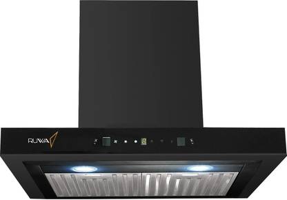 RUWA JADE BLACK PREMIUM 60 Auto Clean Wall Mounted Black 1200 CMH Chimney