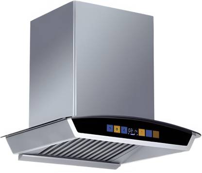 Hindware RAYLENE 75 | Filterless Technology | MaxX Suction 1700 m³/hr* | BLDC Motor | Auto Clean Wall Mounted GREY 1700 CMH Chimney