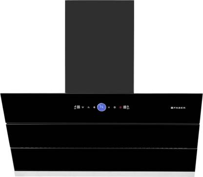 FABER HOOD COMET BLDC FL HC BK 90 AUTOCLEAN CHIMNEY Auto Clean Wall Mounted BLACK 1500 CMH Chimney
