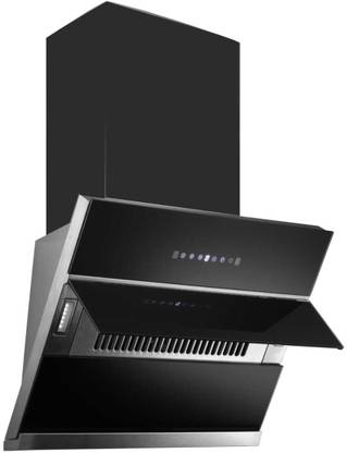HPC 3 sped glass 60 cm voice control &motion sensor Auto Clean Wall Mounted black 1300 CMH Chimney