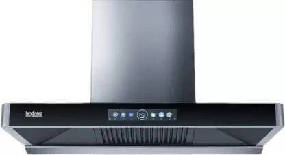 Hindware MARCELLA 75 | Filterless Technology | MaxX Suction 1700 m³/hr* | BLDC Motor | Auto Clean Wall Mounted Gray 1700 CMH Chimney