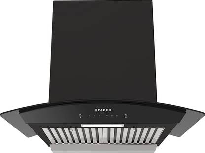 FABER HOOD PRIMUS PLUS ENERGY IN HCSC BK 60 Auto Clean Curved Glass 60 cm| Touch & Gesture Control| Autoclean| Filterless|Powerful suction| Low Noise Wall Mounted Black 1500 CMH Chimney