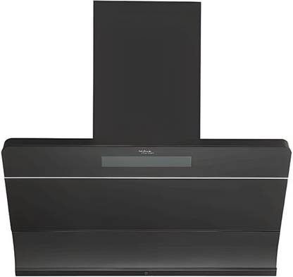 Hindware FLORENCE 90 | Filterless | Turbo Mode | MaxX Suction 1550 m³/hr* | BLDC Motor | Auto Clean Wall Mounted Black 1550 CMH Chimney