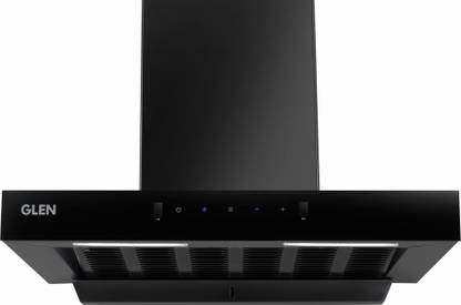 Glen CH-6052 Slim Filter less Kitchen Chimney 90CM With Motion Sensor Auto Clean Wall Mounted BLACK 1200 CMH Chimney