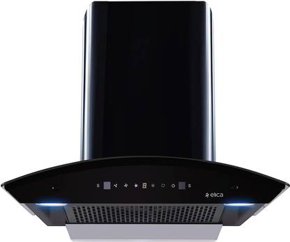 Elica WDFL 608 HAC MS NERO Auto Clean Wall Mounted Black 1350 CMH Chimney