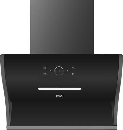 IVAS VENTRIX 60 CM BLUETOOTH Auto Clean Wall Mounted Black 1350 CMH Chimney