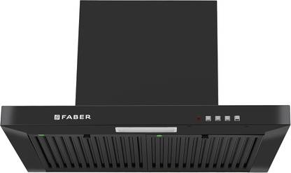 FABER HOOD MARS PB BF BK 60 Wall Mounted Black 1000 CMH Chimney