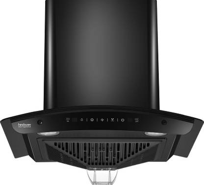 Hindware ADALIO 60 | Surround Suction Technology | 3 Speed Gesture Control | Auto Clean Wall Mounted Black 1550 CMH Chimney