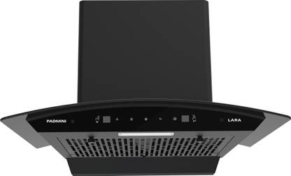 PADMINI LARA 60 Auto Clean Wall Mounted BLACK 1300 CMH Chimney