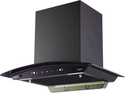 Kutchina Brezza 90 Intelligent Auto Clean Wall Mounted Black 1200 CMH Chimney