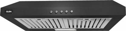 Glen CH6000DXBLK60BF Wall Mounted Black 1000 CMH Chimney