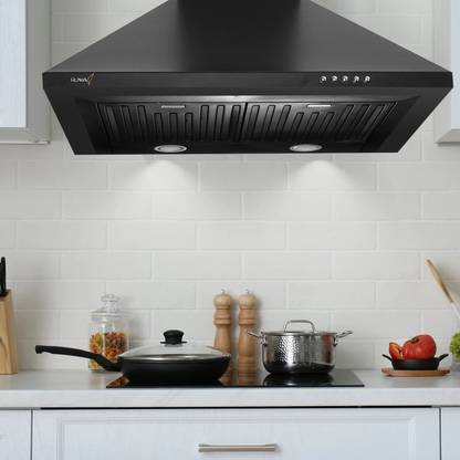 RUWA GARNET 60 BLK Wall Mounted Black 800 CMH Chimney