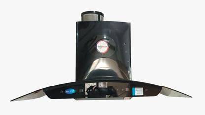 Vidhi Solutions Real Plus 2200 Powerful Suction Auto Clean Auto clean Touch control LED lights Auto Clean Wall and Ceiling Mounted Black 2200 CMH Chimney