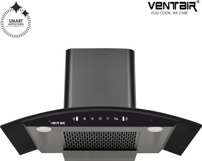 Ventair Wave 90 Motion Sensor Smart Auto Clean Wall Mounted Black 1400 CMH Chimney