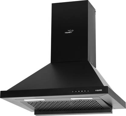 V-Guard P10 Auto Clean 60cm| Push Button Control Wall Mounted Black 1200 CMH Chimney