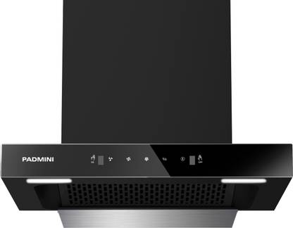 PADMINI CREST 60 Auto Clean Wall Mounted BLACK 1400 CMH Chimney