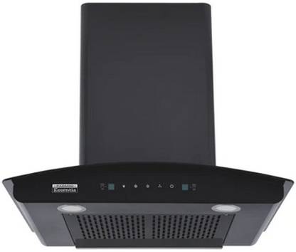 Padmini Essentia Delta 60 Auto Auto Clean Wall and Ceiling Mounted BLACK 1450 CMH Chimney