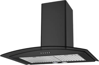 Kaff FLO LX BF 60 Wall Mounted Black 1000 CMH Chimney