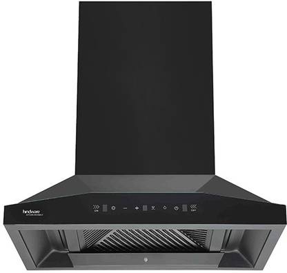 Hindware THEO PLUS 60 | MaxX Silence Technology | Filterless | Turbo Motor | Auto Clean Wall Mounted Black 1350 CMH Chimney