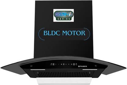 FABER HOOD IRIS BLDC FL HC BK IN 75 Auto Clean Wall Mounted BLACK 1500 CMH Chimney