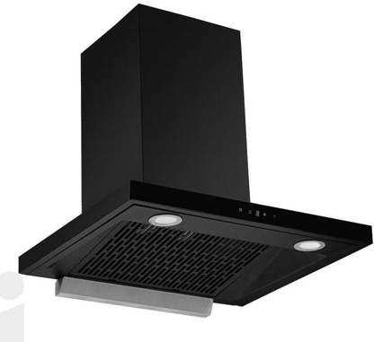 Hindware Chimney venice Heat Autoclean 60cm 1200m3 hr Stainless Steel Auto Clean Wall Mounted Black 1200 CMH Chimney