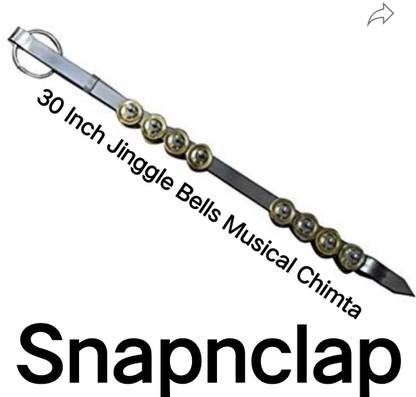 SNAPNCLAP Musical Chimta With Jingles For Kirtan Bhangra Chimta Jhikka Chimta Instrument Chimta Instrument