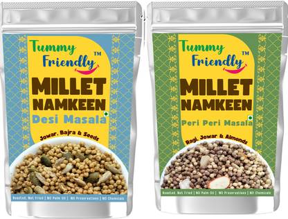 TummyFriendly Foods Healthy Snacks for kids Millet Snack adults Diet Mixture Namkeen Combo Pack DP Puffcorn