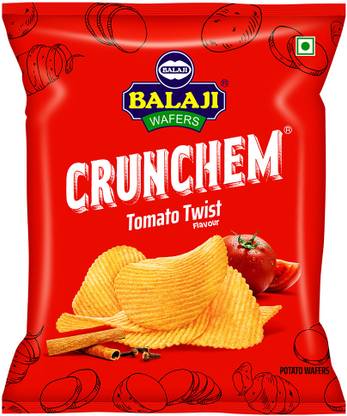 Balaji Wafers Crunchem Tomato Twist Wafers 135G (Pack Of 1)