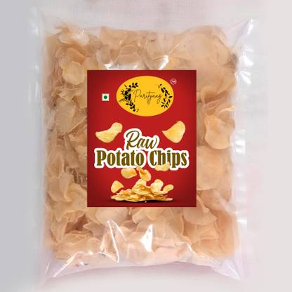 Parityaag Homemade Raw Potato Chips | Suitable for Vrat | Dry Kacchi Aaloo Chips