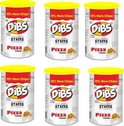DIBS Potato Crisps On the Go Adventure Pizza Chips (Pack of 6) Chips