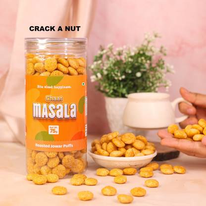 CRACKANUT Rosted Jowar Puffs Chaat Masala 75 G Puffcorn