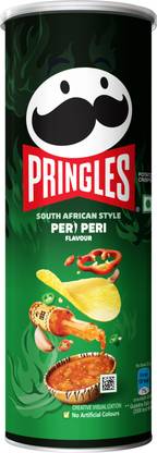 Pringles Potato Chips Peri Peri Flavor, Crispy Snack for Movie & Game Nights, On-the-Go Chips