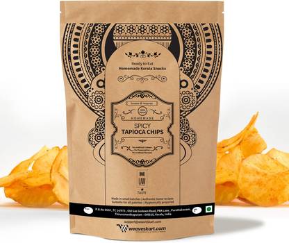 looms & weaves Kappa/Tapioca Chips (Spicy) - Ready to eat - (homemade) (250 gm) Chips