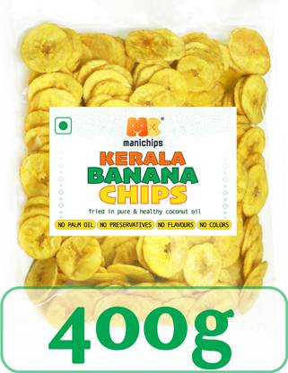 Manichips Kerala Banana Chips (Coconut Oil) Yummy Yellow Banana Chips Healthy Chips