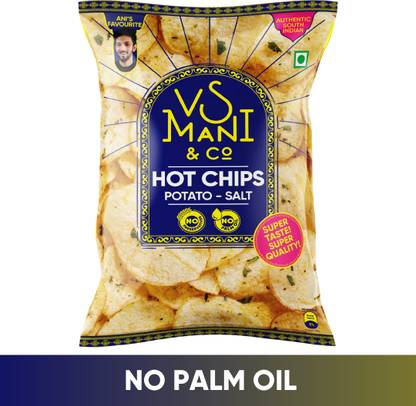 VS MANI & CO. VS Mani & Co Hot Potato Chips Salt - Pack Of 1 x 65 gm | 65 gm Chips