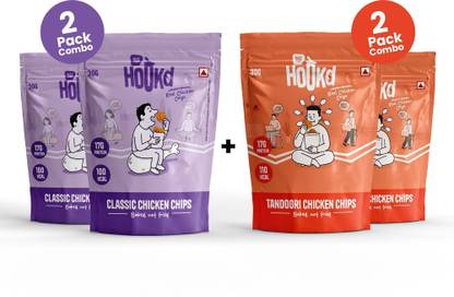 HOOKd Tandoori-Classic Chicken Chips | 17g Protein, 100 Kcal, 30g Chips| Per Pack Chips