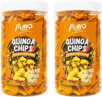 FlavoFarm Quinoa and Soya Chips Combo | Roasted Healthy Crunchy Snack Chips